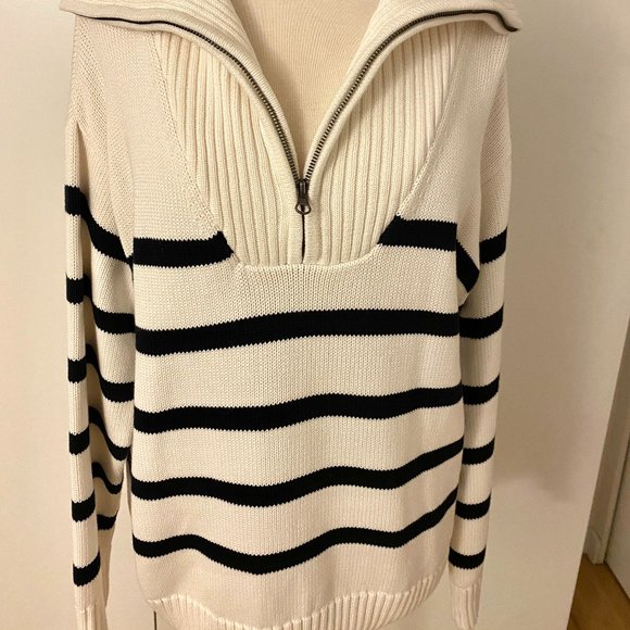 Zara Oversized Stripe Knit Sweater knitwear - Picture 5 of 16